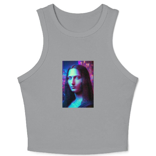 Mona lisa in future Crop Tank Top