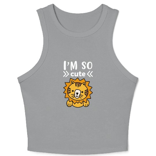 I m So Cute Lion Children Lion Crop Tank Top