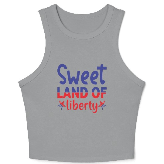 Sweet Land of Liberty Crop Tank Top