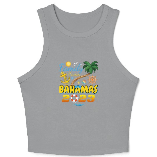 Family Cruise The Bahamas 2023 Matching Group Crop Tank Top