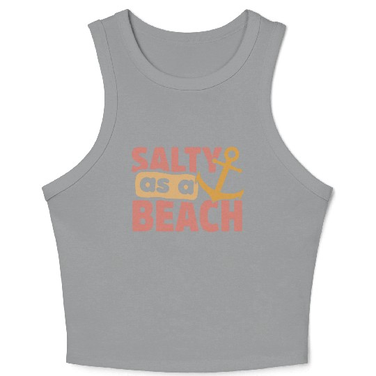 Salty As A Beach Crop Tank Top