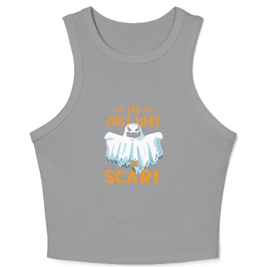 Halloween Paranormal Ghost Hunters Horror Fans Crop Tank Top