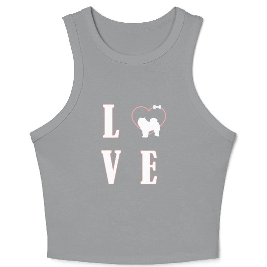 I Love My Dog Chow Chow Crop Tank Top