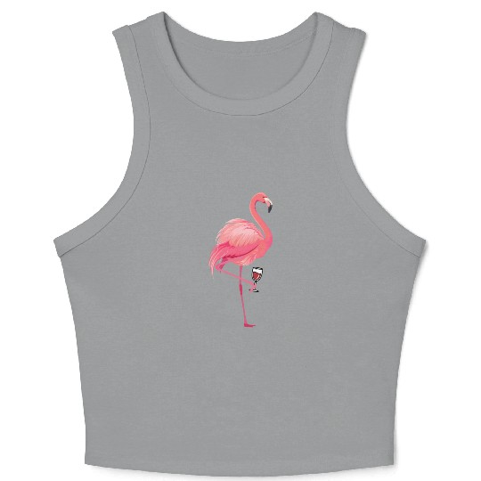 Flamingo Wine Crop Tank Top