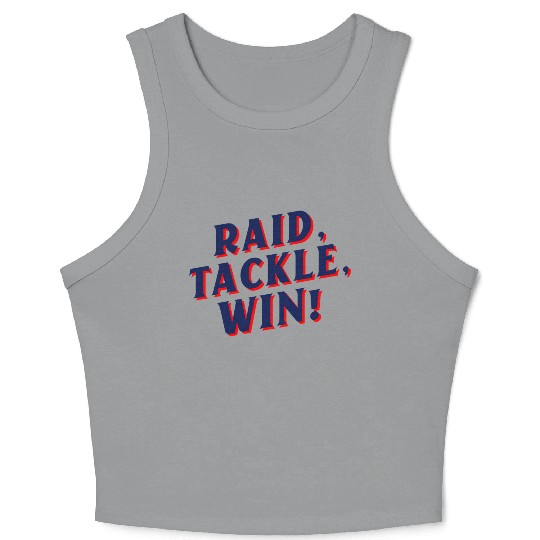 Raid, Tackle, Win! | Kabaddi Sport Crop Tank Top