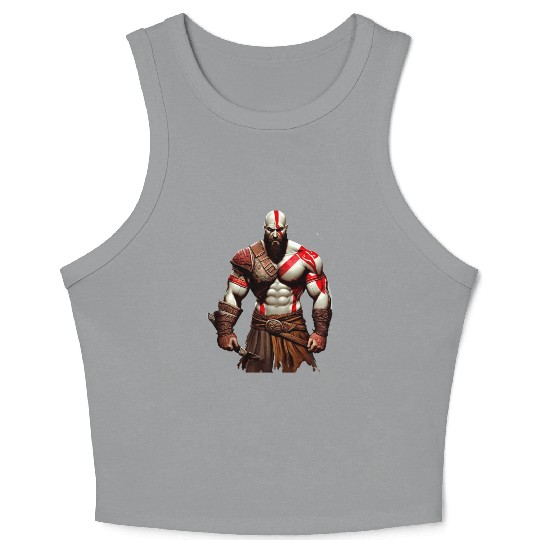 iconic Kratos, the God of War Crop Tank Top