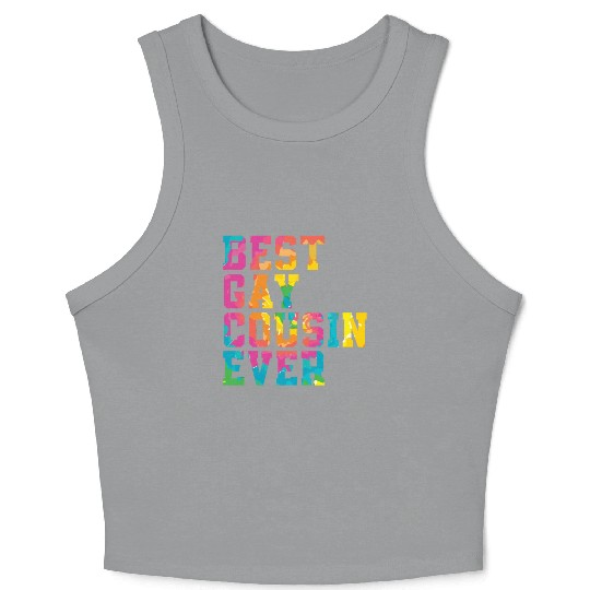 Best Gay Cousin Ever Rainbow Pride Month LGBTQ Gay Crop Tank Top