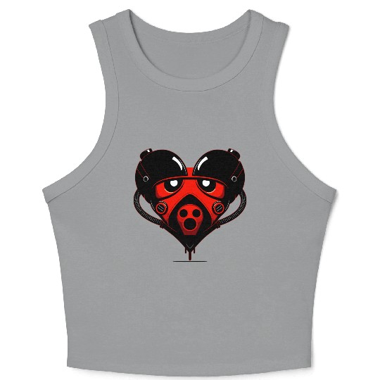 Robot Heart Crop Tank Top