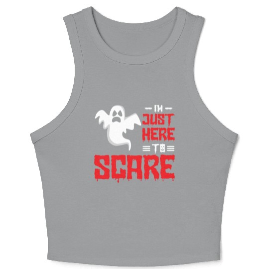 Halloween Paranormal Ghost Hunters Horror Fans Crop Tank Top