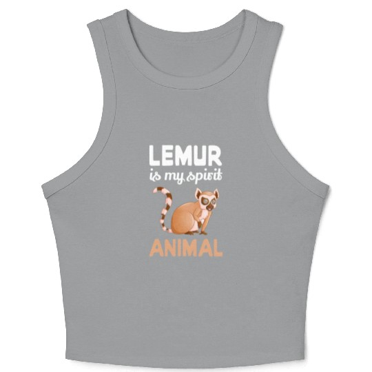 Lemur Is My Spirit Animal I Lemur Monkey I Kids Crop Tank Top