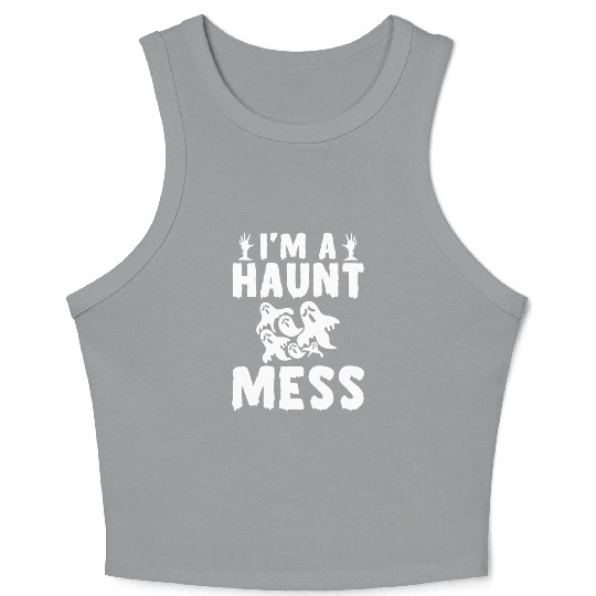 Halloween Paranormal Ghost Hunters Horror Fans Crop Tank Top