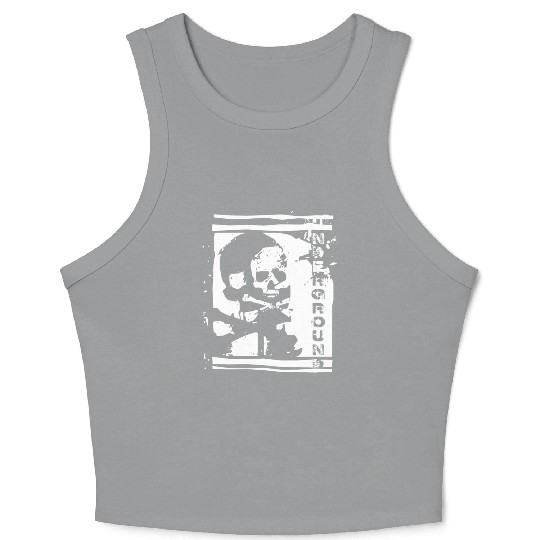 UNDERGROUND skull PUNK design Crop Tank Top