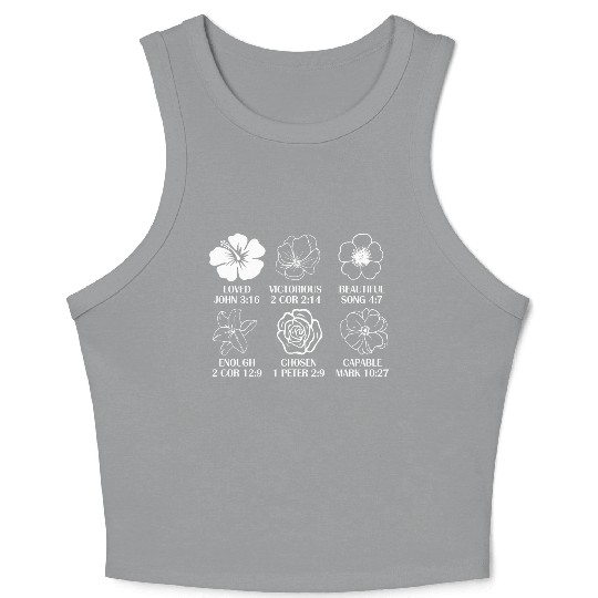 Loved John 3:16 Victorious 2 Cor 2:14 Crop Tank Top