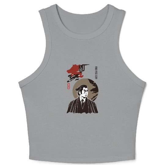 Japan Retro Yakuza Character Crop Tank Top