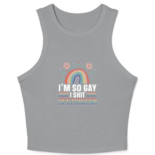 Gay Rights Rainbow Pride Month LGBTQ Gay Pride Crop Tank Top
