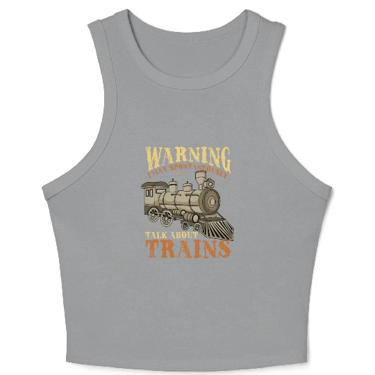 Trains Railroad Train Lover Crop Tank Top