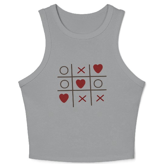 Cool Valentine s Day Criss Cross Heart Crop Tank Top