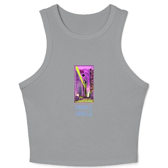 Purple jungle for urban style and vibe lovers Crop Tank Top