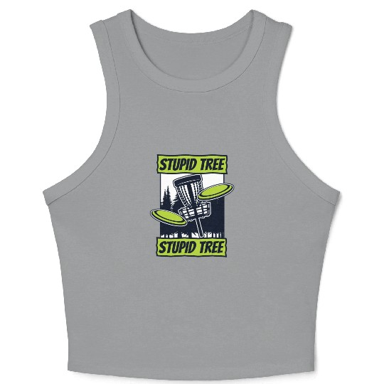 Stupid Tree Buddy Player Pro Frisbee Professional Crop Tank Top