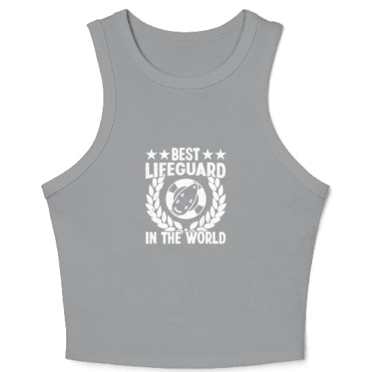 Best lifeguard in world swimming pool guard Crop Tank Top