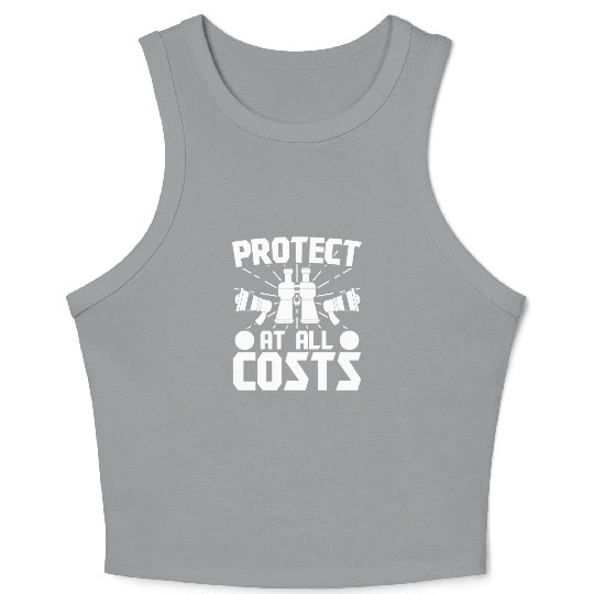 Lifeguard protect at all costs swimming pool guard Crop Tank Top