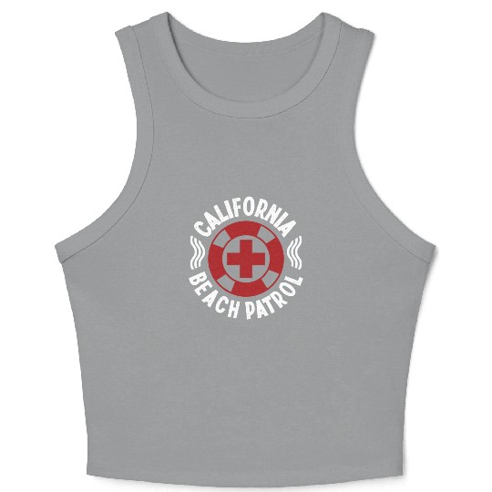 Lifeguard california beach patrol pool guard Crop Tank Top