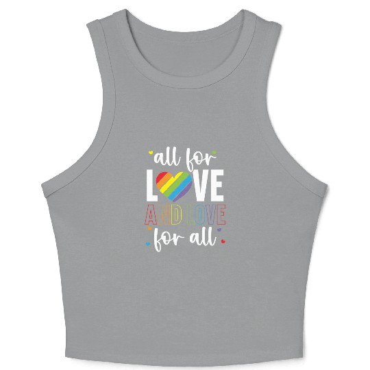 Gay Rights Rainbow Pride LGBTQ Gay Pride Parade Crop Tank Top