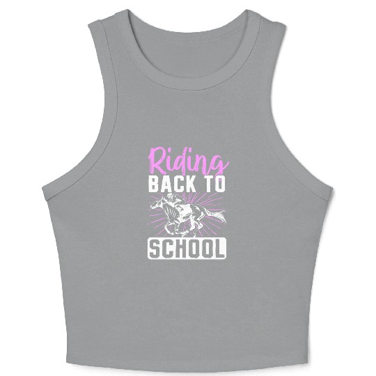 Horse Lover Equestrian Riding Back To School Crop Tank Top