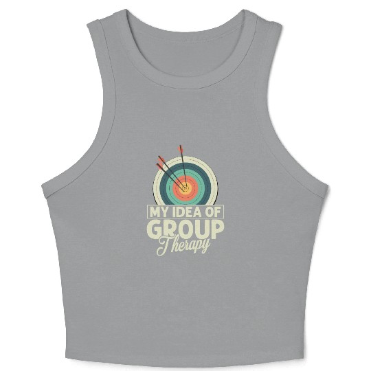My Idea Of Group Therapy Archery Target Bow & Arro Crop Tank Top
