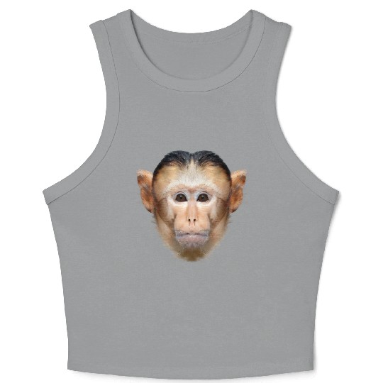 Capuchin Monkey Face Crop Tank Top