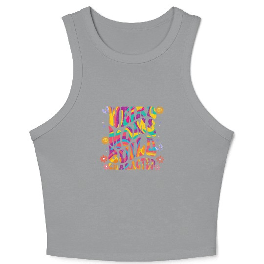 Groovy Weird Moms Build Character For Family Humor Crop Tank Top