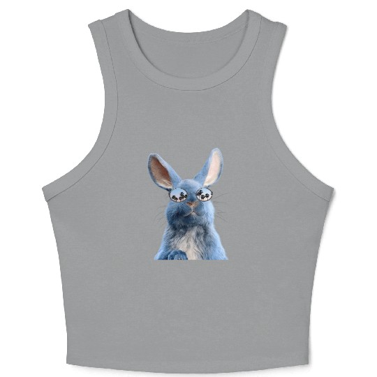 funny rabbit Crop Tank Top