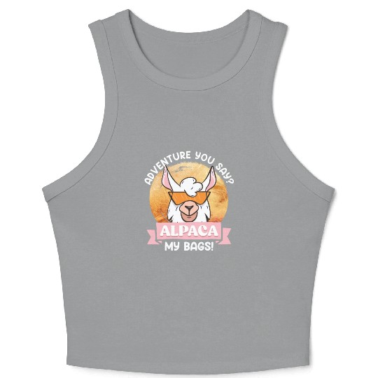 Alpaca my Bags funny Mountaineer Mountain fan Crop Tank Top