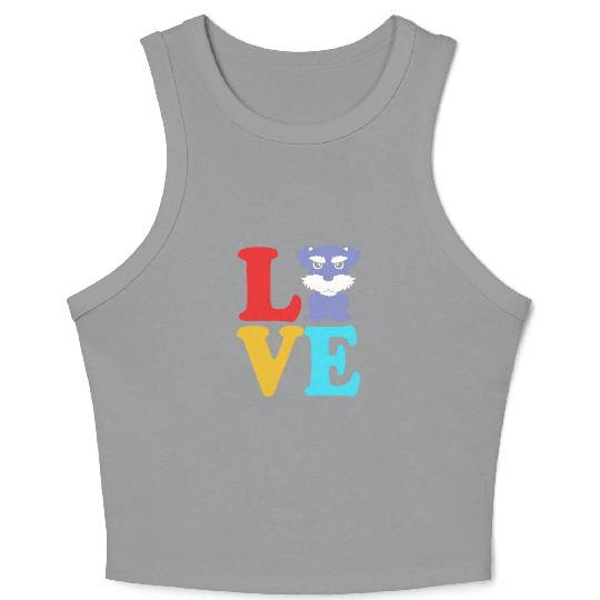 Schnauzer Puppy I love My Miniature Schnauzer Crop Tank Top