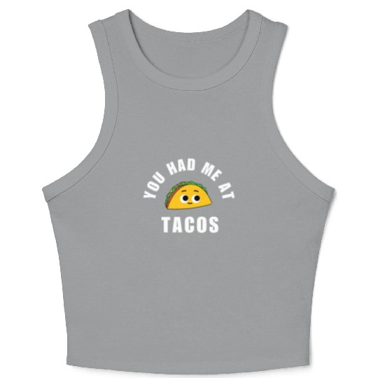 Taco You Had Me At Tacos Cinco De Mayo Mexican FF Band Crop Tank Top