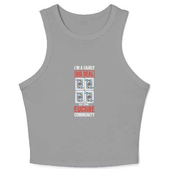 Euchre Community Card Game Player Poker Euchre Crop Tank Top