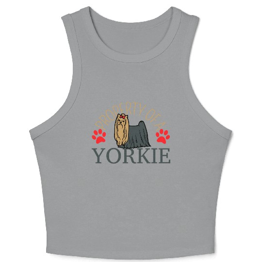Property Of A Yorkie Yorkshire Lover Crop Tank Top