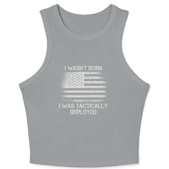 Patriotic Army Veteran Us Soldier Saying Crop Tank Top