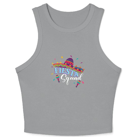 Fiesta Squad Cinco De Mayo Mexican Sombrero Family Crop Tank Top