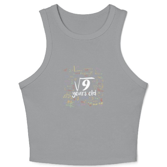 Math Quote 3 Years Old Birthday 3rd Birthday Crop Tank Top