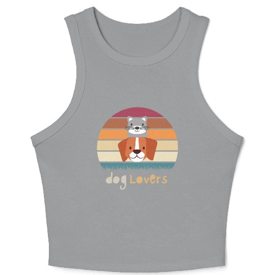 Dog Lovers Cute Gifts For Animal Lovers Crop Tank Top
