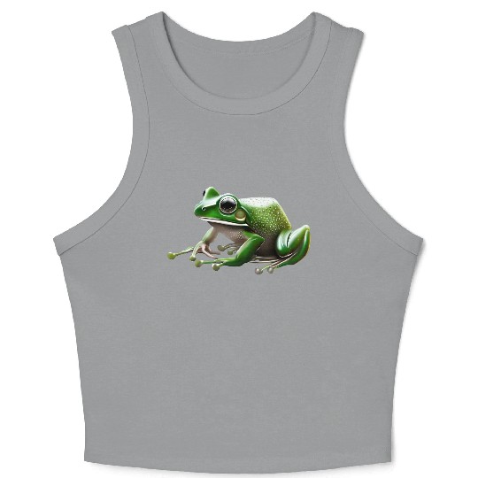 Rain frog water drop frog Crop Tank Top