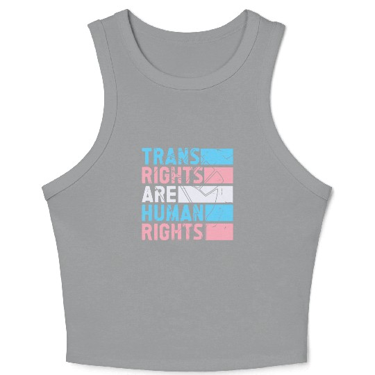 Trans Rights Are Human Rights Support LGBT Pride Crop Tank Top