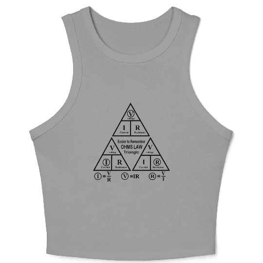 Easy to Remember ohms law Triangle for Engineering Crop Tank Top