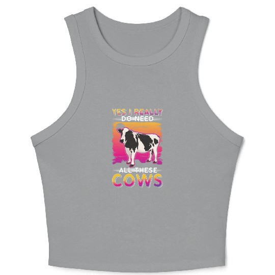 Cow Cattle Breeder Farmer Cows Crop Tank Top