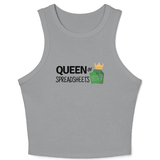 Queen of Spreadsheets - Excel, Accounting, Sheets Crop Tank Top