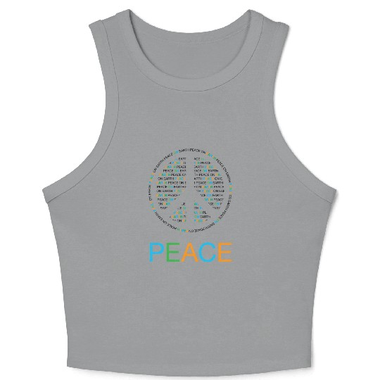 Peace On Earth Crop Tank Top