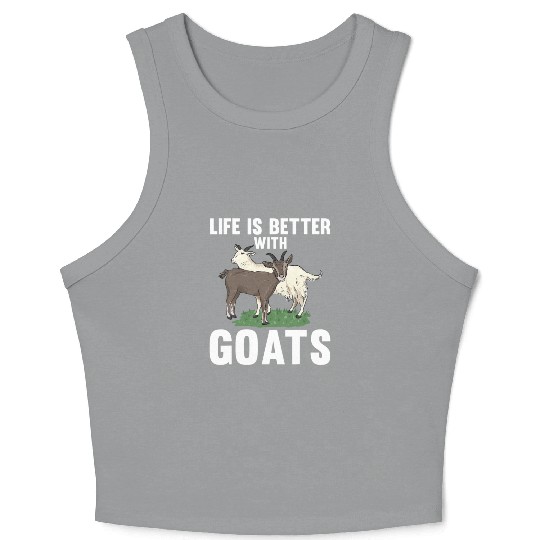 Cool Goats For Men Women Goat Whisperer Nubian Crop Tank Top