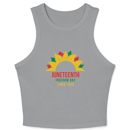 Juneteenth Sunflower Freedom Day Free-ish Since 18 Crop Tank Top
