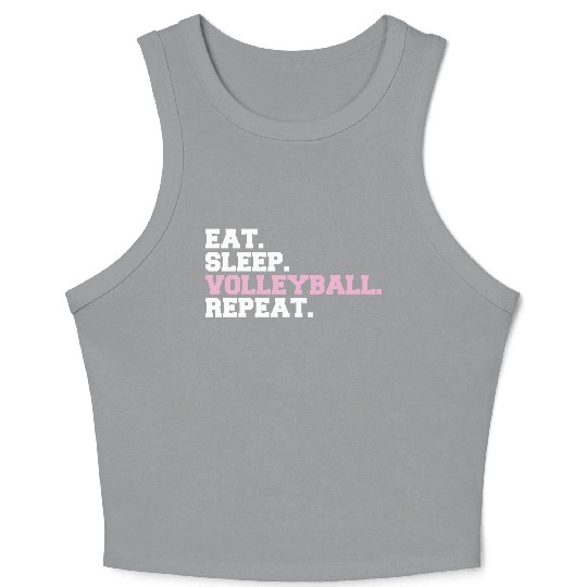 Volleyball Volley Volleyball Lover Crop Tank Top